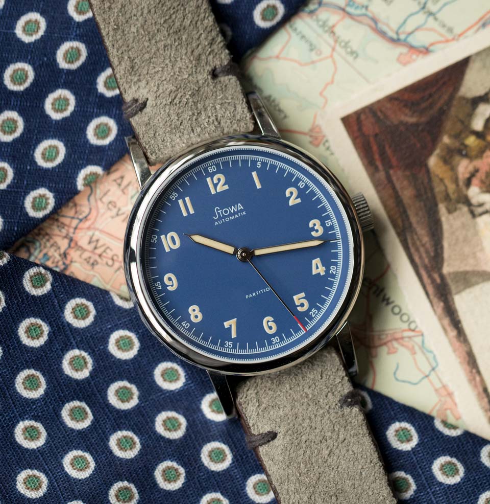 Stowa x Worn & Wound Partitio Blau – Windup Watch Shop