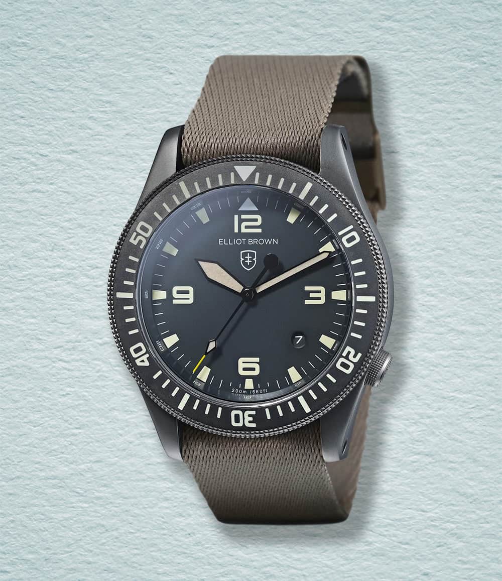 Elliot Brown Watch Nivo - Brown Nylon Holton Professional Quartz