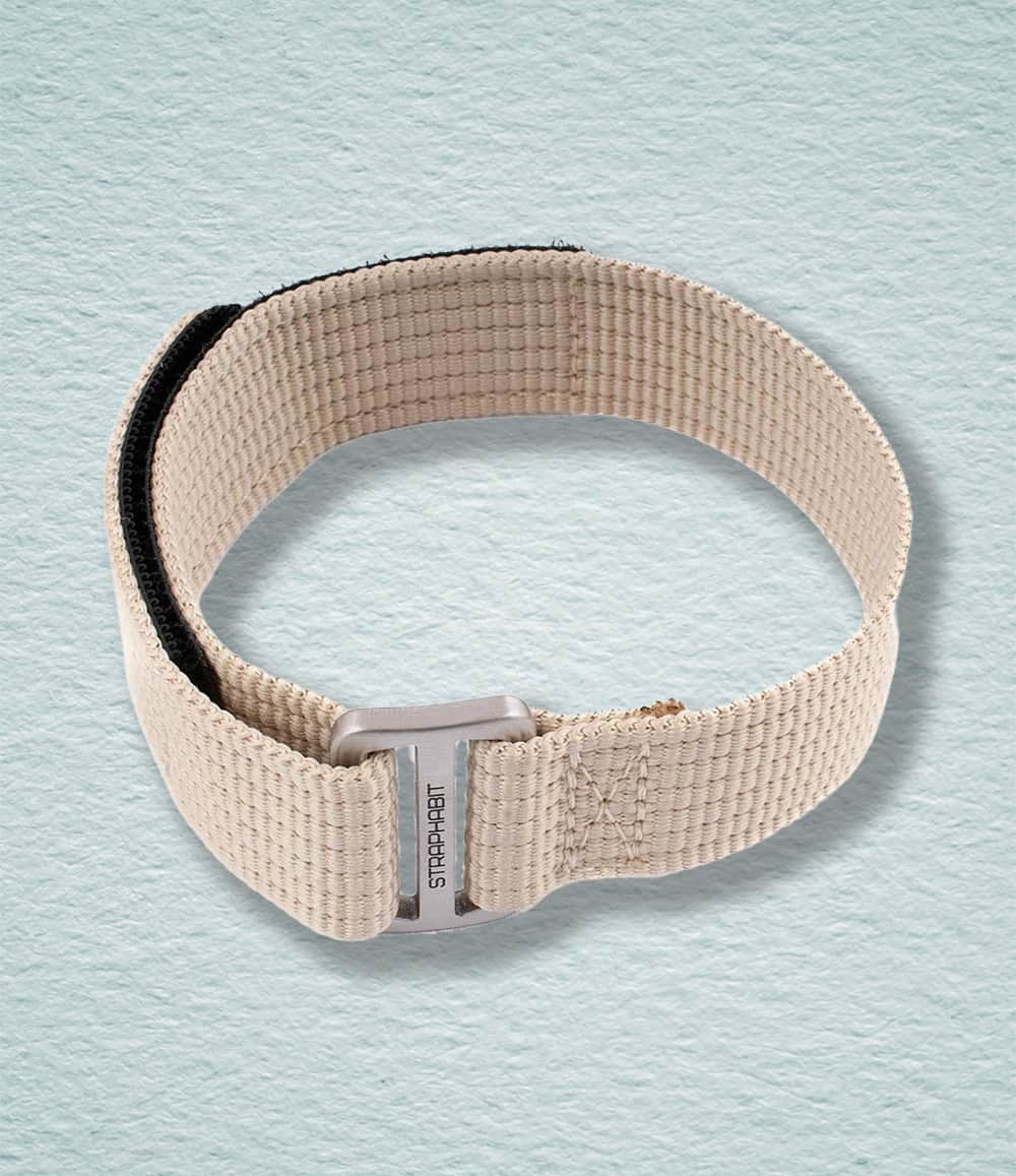 StrapHabit Strap 20mm / Sand Khaki Hook and Loop Single Pass Watch Straps