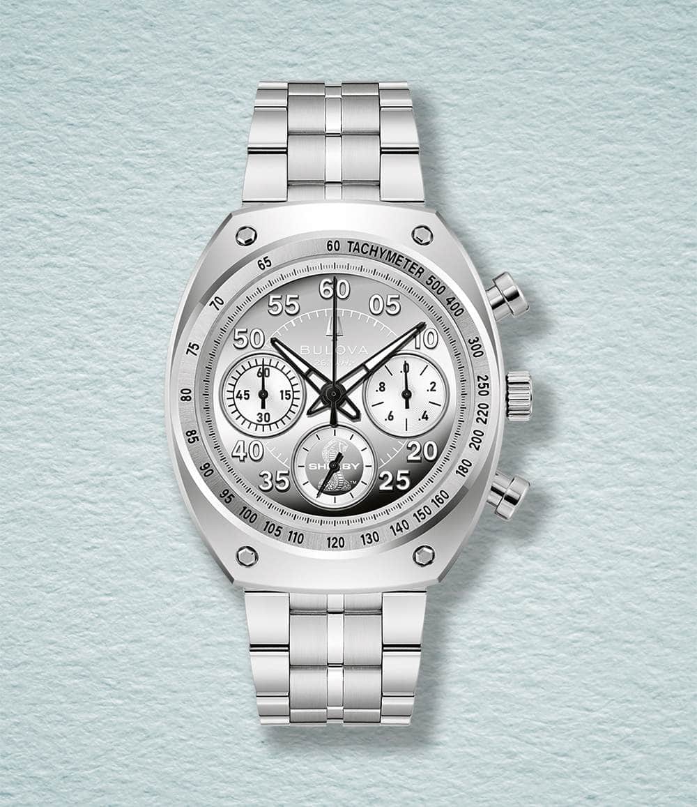 Bulova Watch Shelby® Silver-Tone Bulova SHELBY® Racer Chronograph – 96K118
