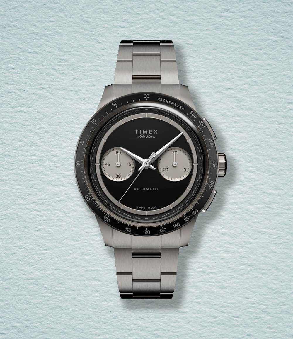 Timex Watch Stainless Steel Bracelet Timex Atelier Chronograph Automatic M1a Ti 42mm