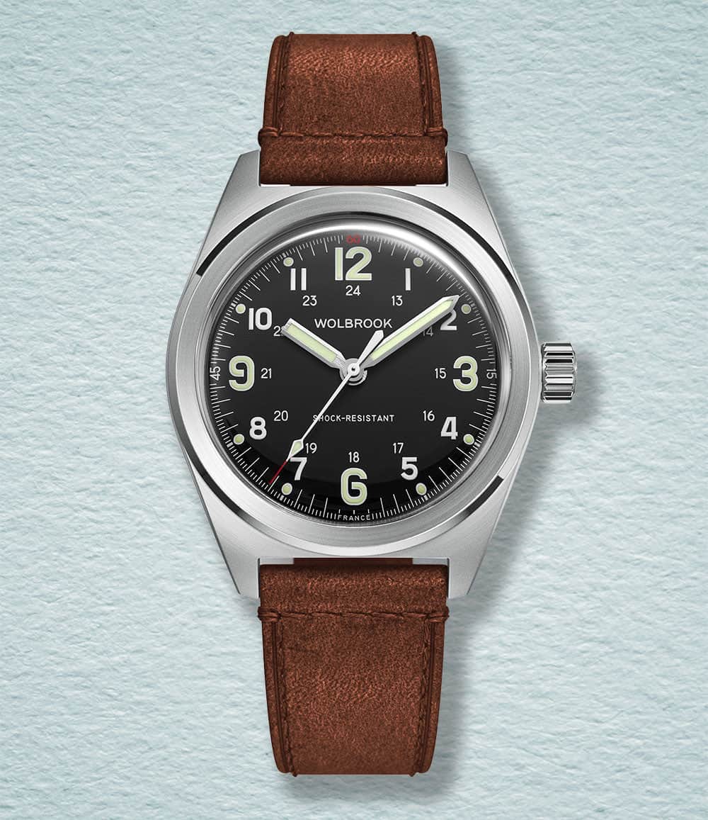 Wolbrook Watch Black Outrider Automatic No Date Field Watch