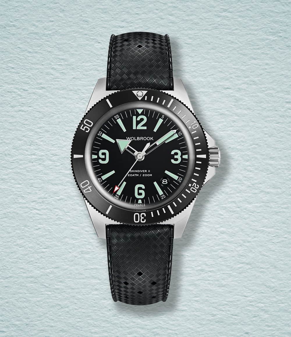 Wolbrook Watch Black-Black Skindiver II Automatic Dive Watch - Narwhal Limited Edition