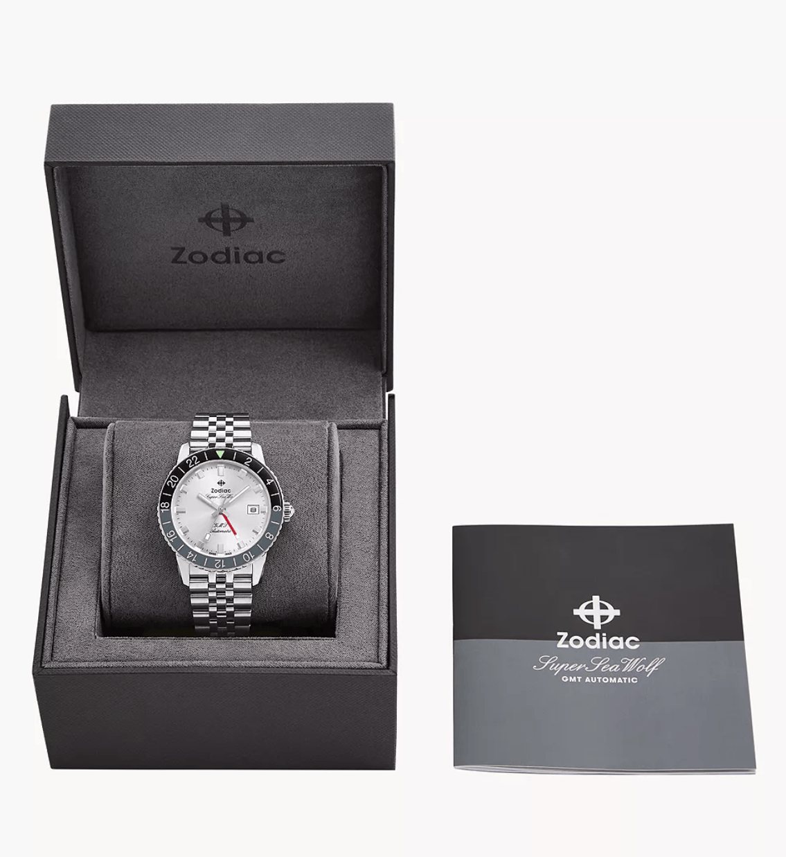 Zodiac Watch Super Sea Wolf GMT Automatic | Silver Dial