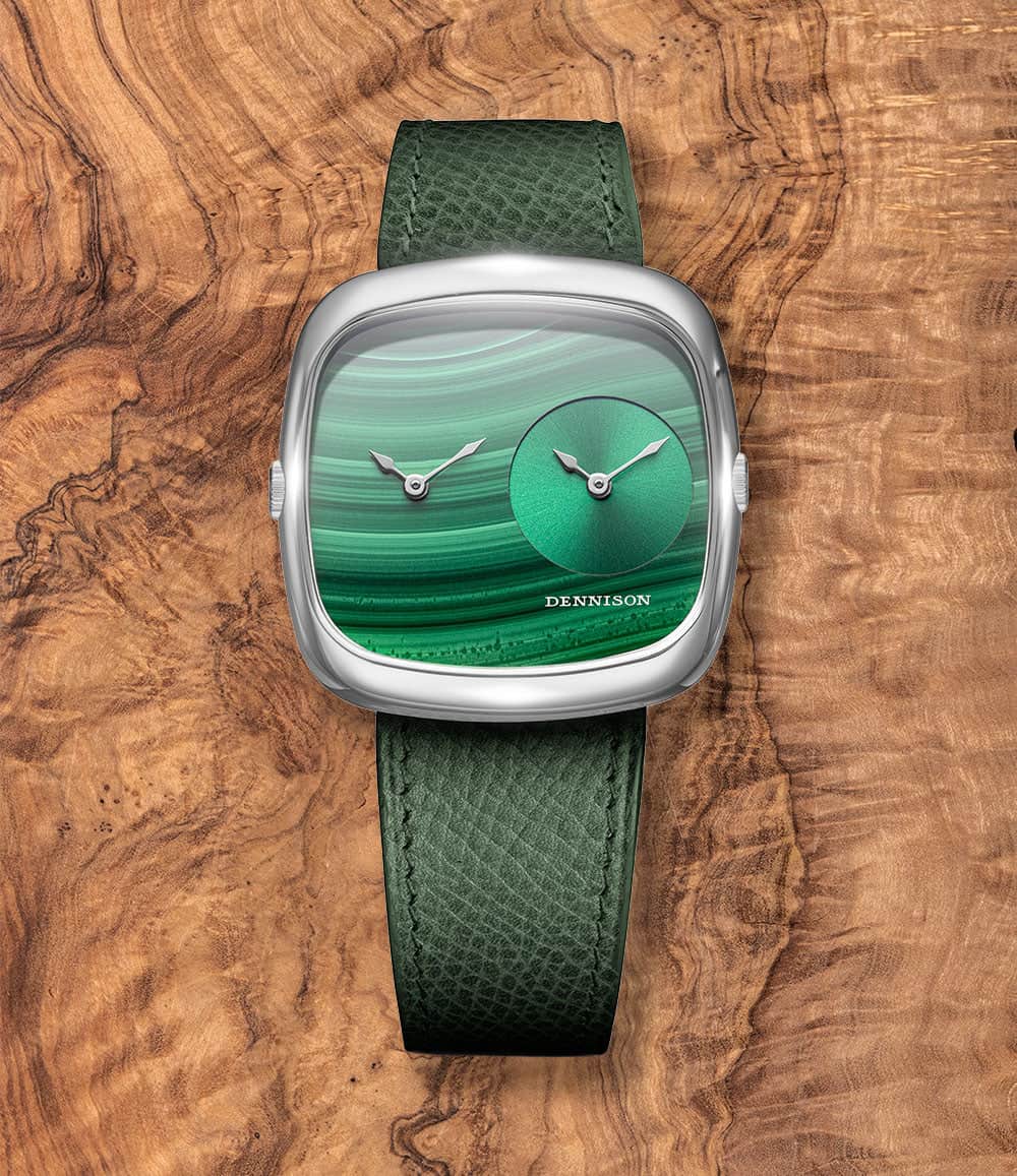 Dennison Watch Malachite & Green Sunray / Stainless Steel Dennison ALD Dual Time Watches