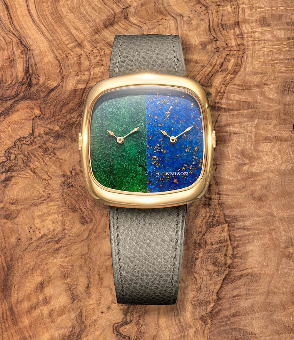 Dennison Watch Bloodstone & Lapis / Gold PVD Dennison ALD Dual Time Watches