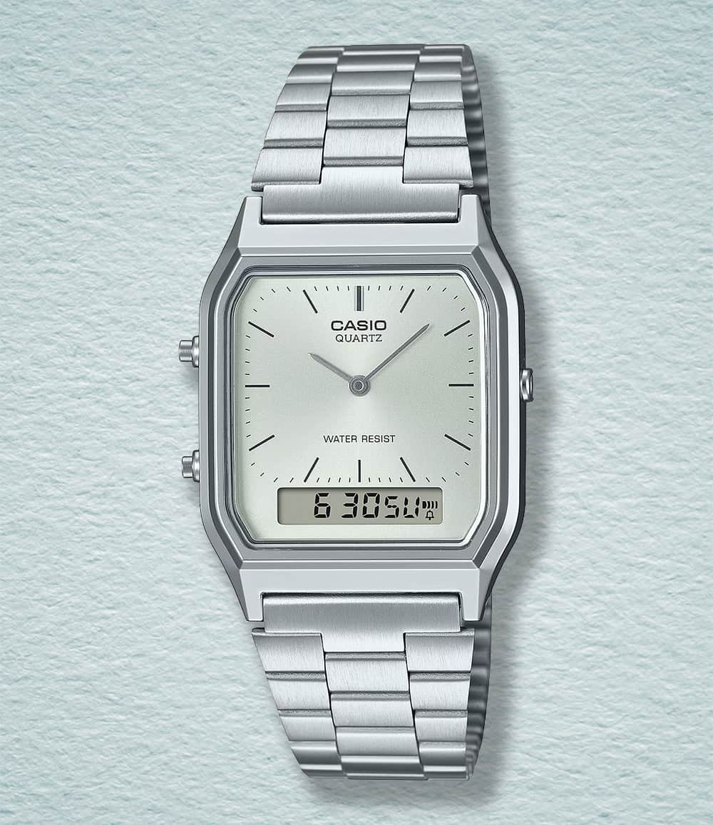 Casio Watch Silver AQ‑230 Series