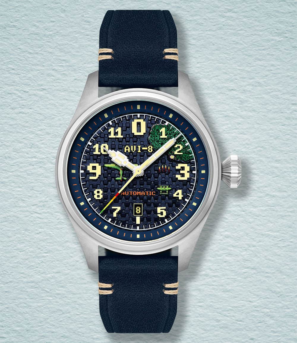 AVI-8 Watch Azure Ace Clowes Automatic Capcom 1942 Pixel Limited Edition