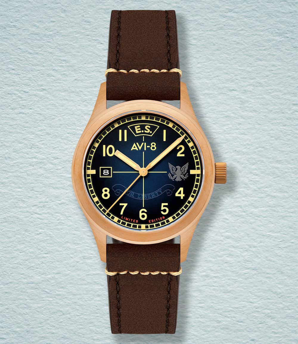 AVI-8 Watch Southend AVI-8 Flyboy Eagle Squadron Auto Bronze 85th Limited Edition Watches