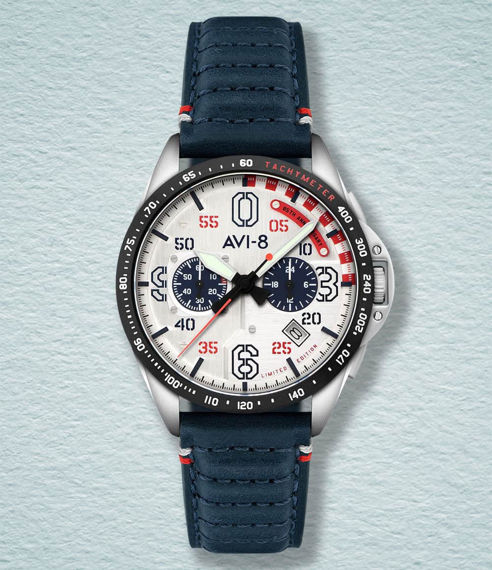 AVI-8 Watch Slipstream Silver AVI-8 P-51 Mustang 85th Anniversary Limited Editions
