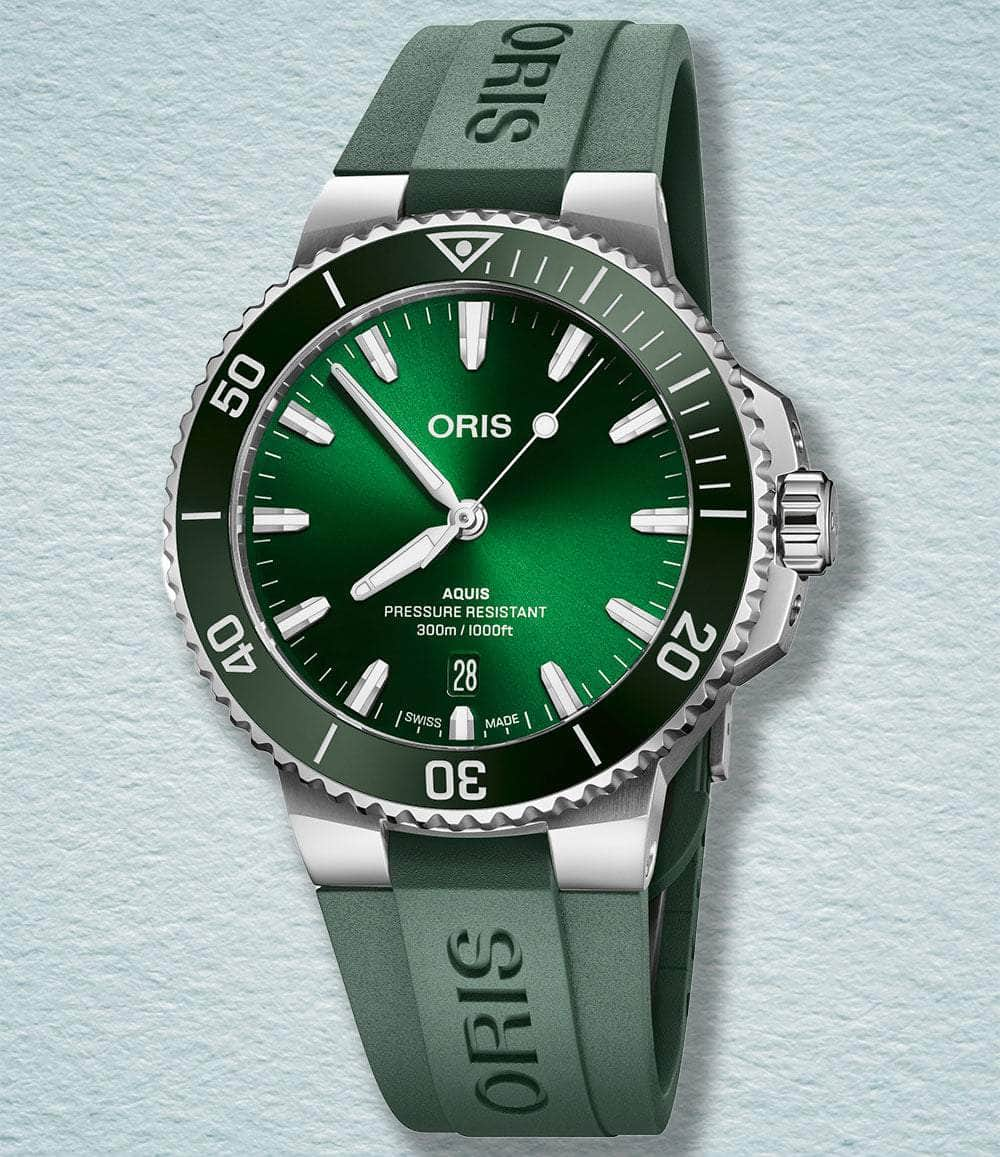 Oris Watch Green / Rubber Aquis Date 41.5mm (2024)