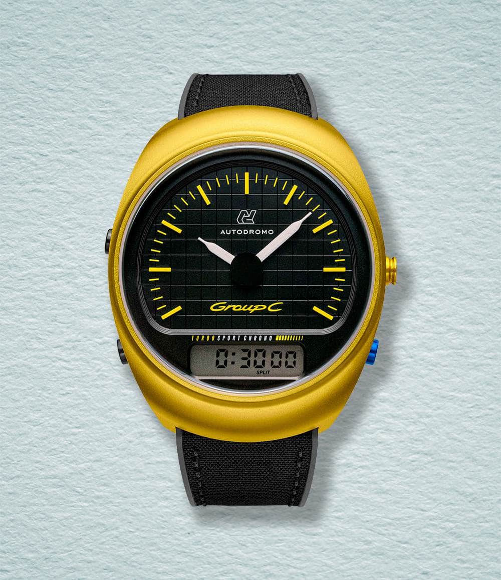 Autodromo - Instruments for Motoring Watches Gold Anodized Group C Turbo Sport Watch Collection