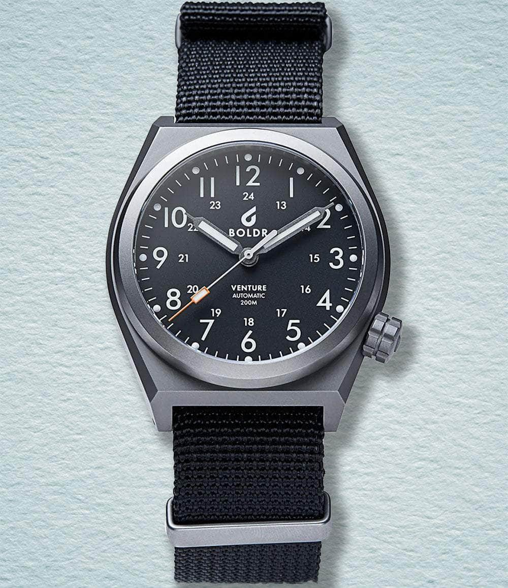 BOLDR Supply Co Watch Carbon Black / Strap Venture Automatic