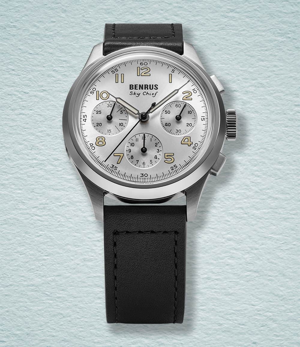 Benrus Watch White Benrus Sky Chief