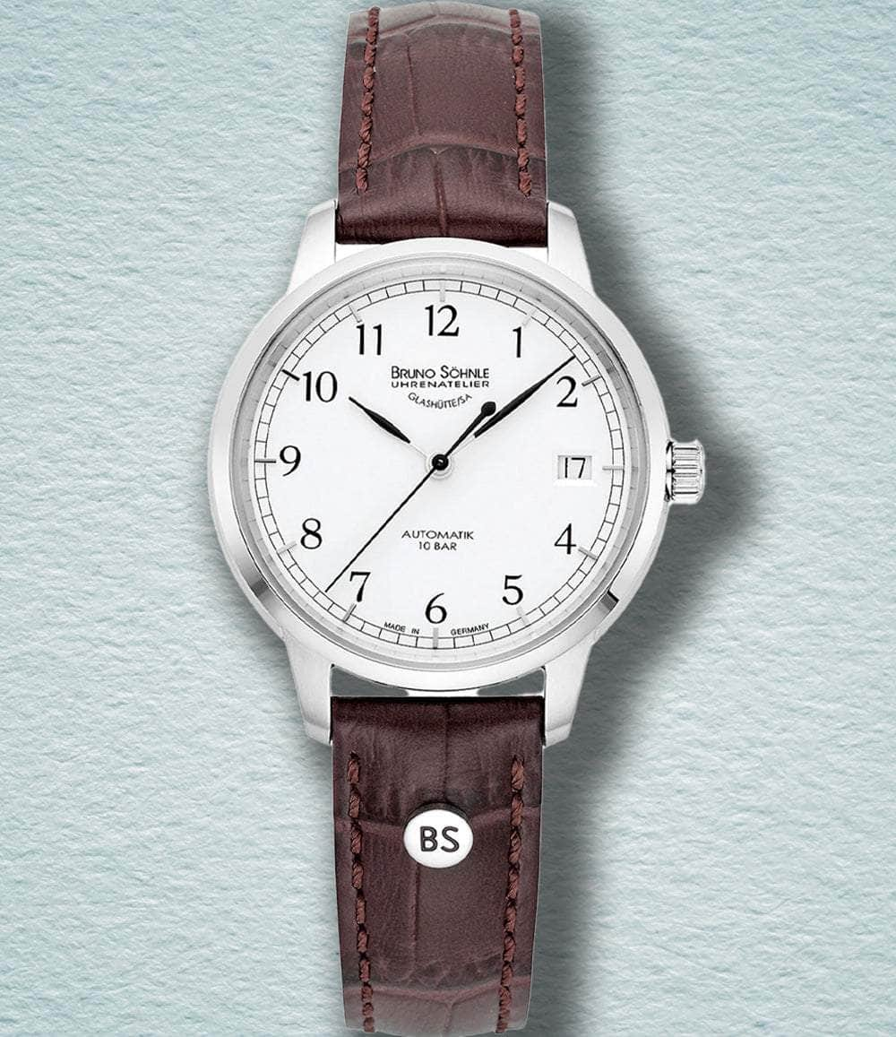 Bruno Söhnle Glashütte Watch White Hamburg Automatik Small