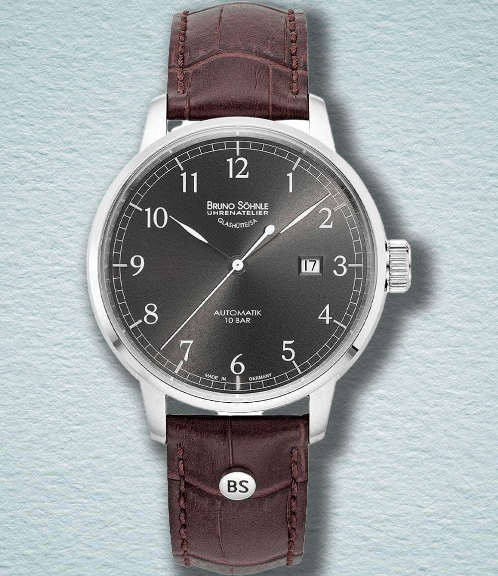 Bruno Söhnle Glashütte Watch Black Hamburg Automatik Big