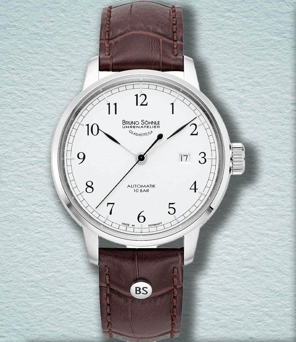 Bruno Söhnle Glashütte Watch White Hamburg Automatik Big