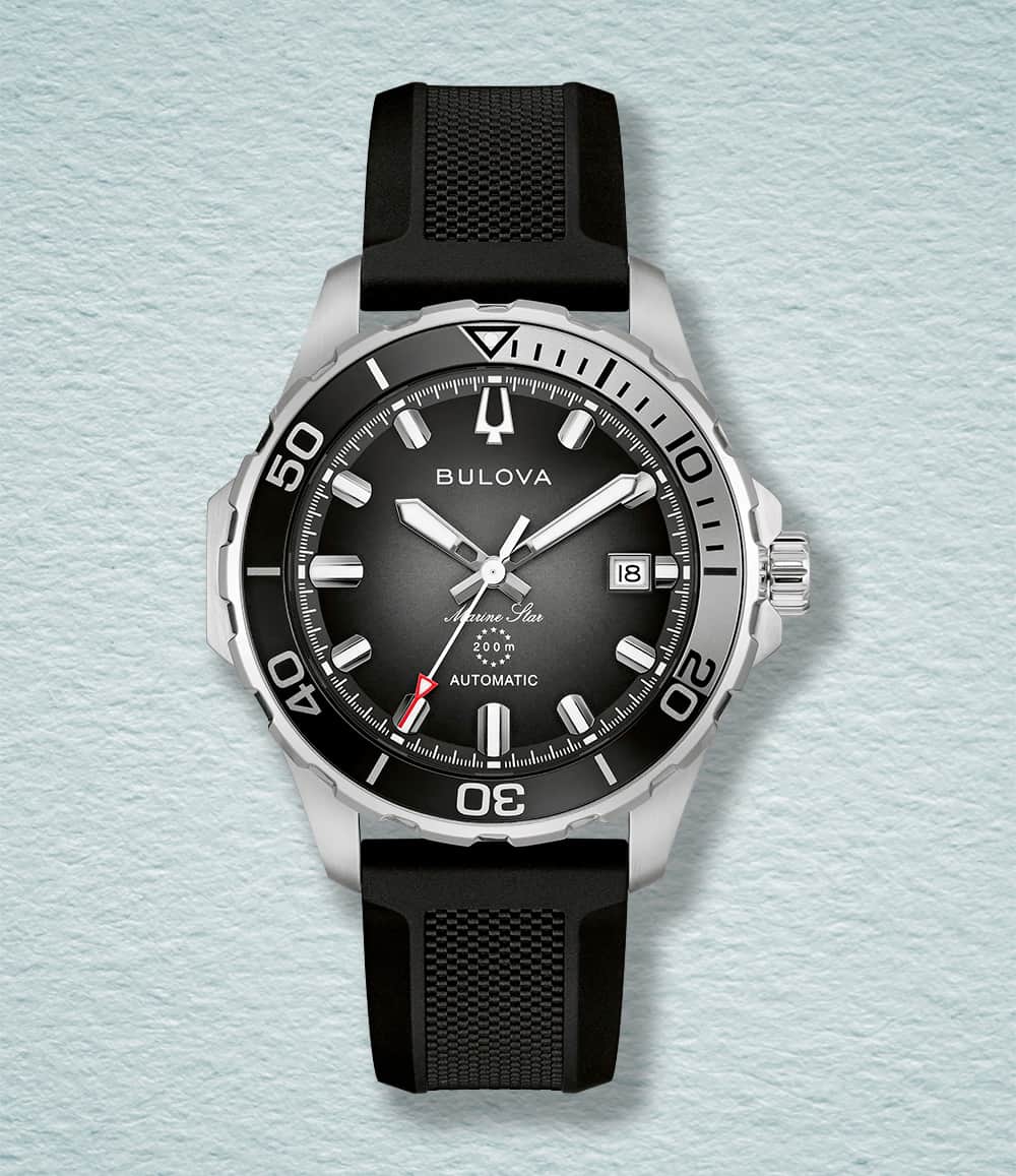 Bulova Watch Black Bulova Marine Star 