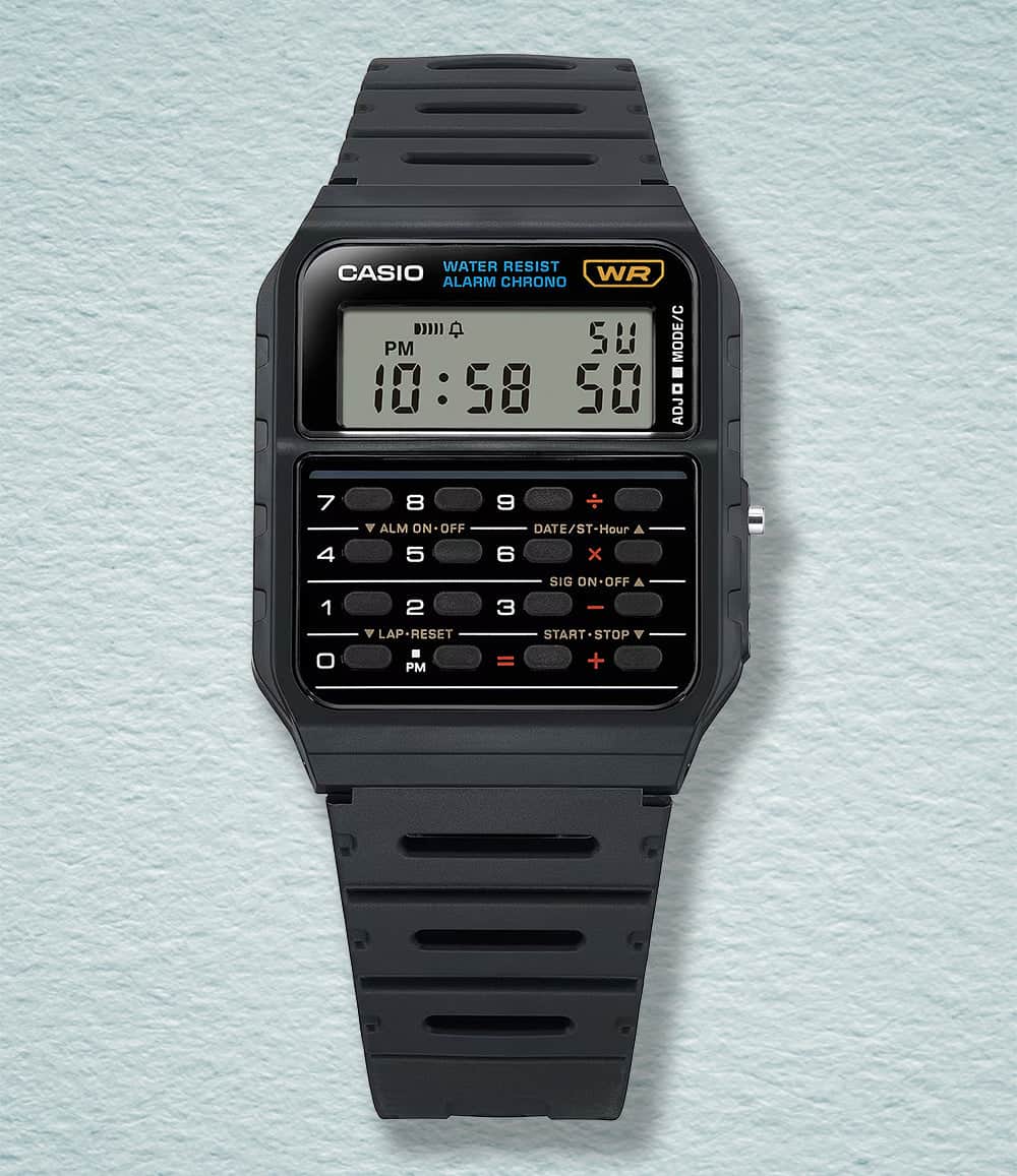 Casio Watch Black Casio Data Bank CA‑53 Series Calculator Digital Watch
