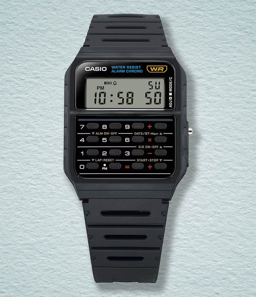 Casio Data Bank CA‑53 Series Calculator Digital Watches – Windup