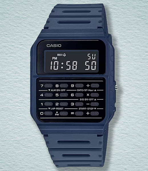 Casio Data Bank CA‑53 Series Calculator Digital Watches – Windup