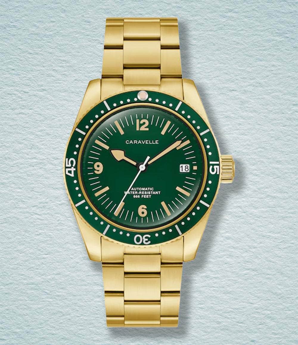 Bulova Watch Green The Caravelle by Bulova Sea Hunter Diver