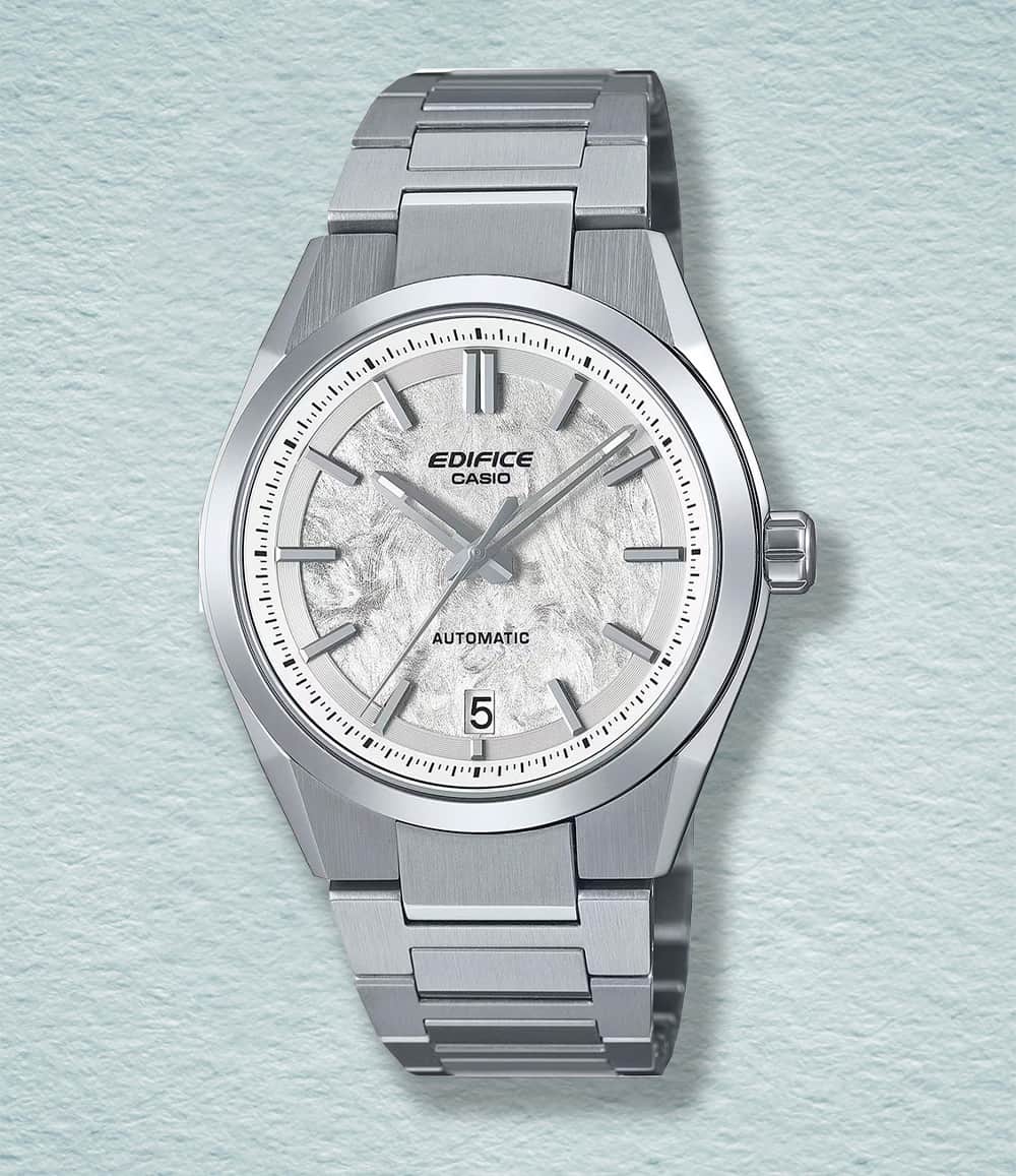 Casio Watch White Edifice Automatic EFK-110 Series 38mm Watch Collection