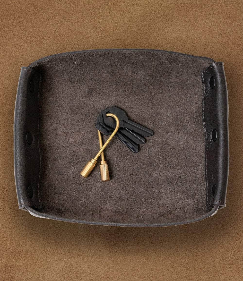 Convoy Co Accessory Black Leather Valet Tray