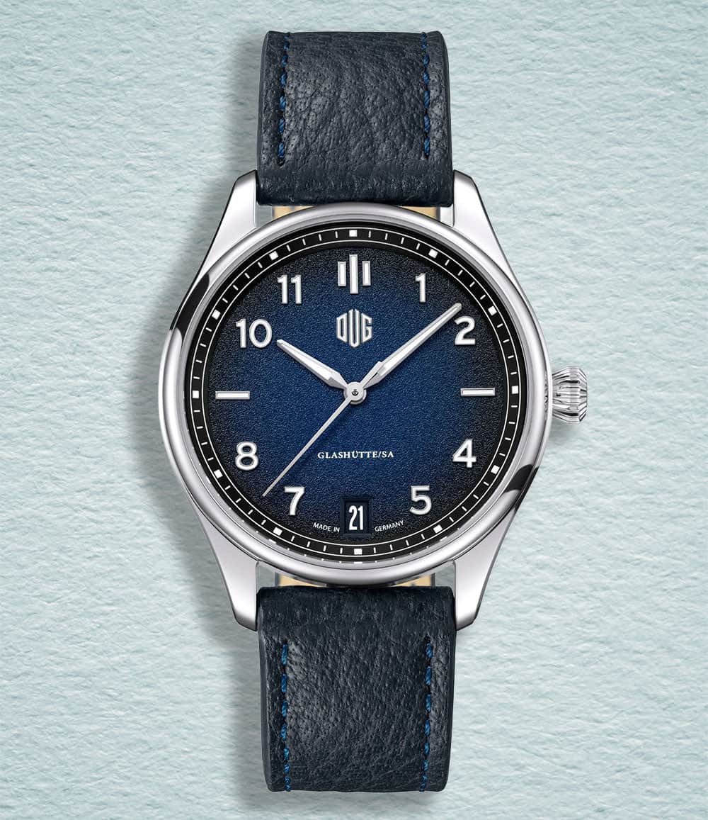 DUG Watch Blue / Date / Blue Purist Type 2