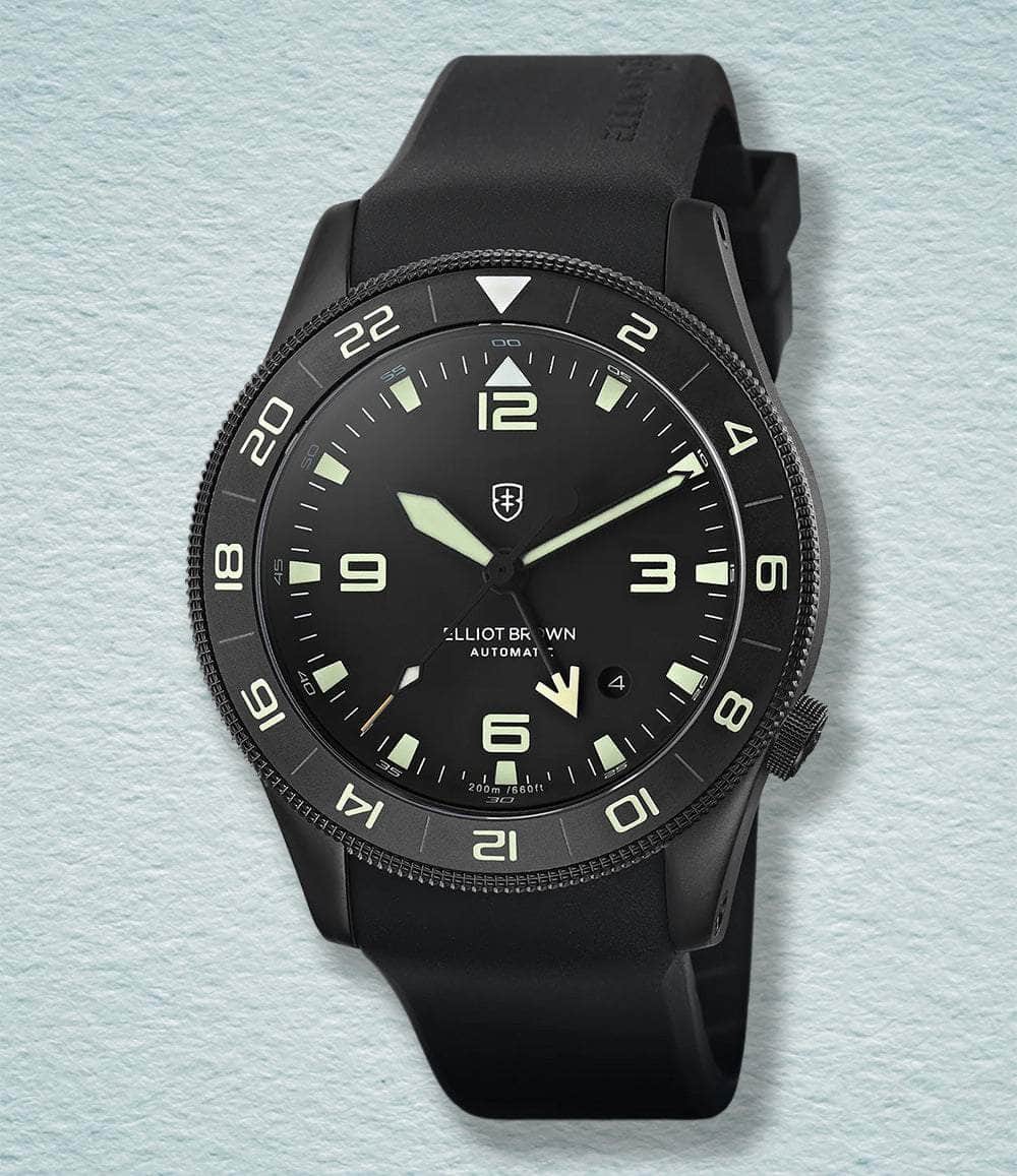 Elliot Brown Watch DLC Black Holton Auto GMT