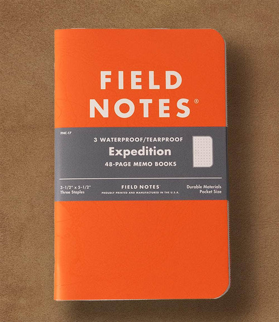 Field Notes Accessory Orange Expedition 3-Pack Notebook