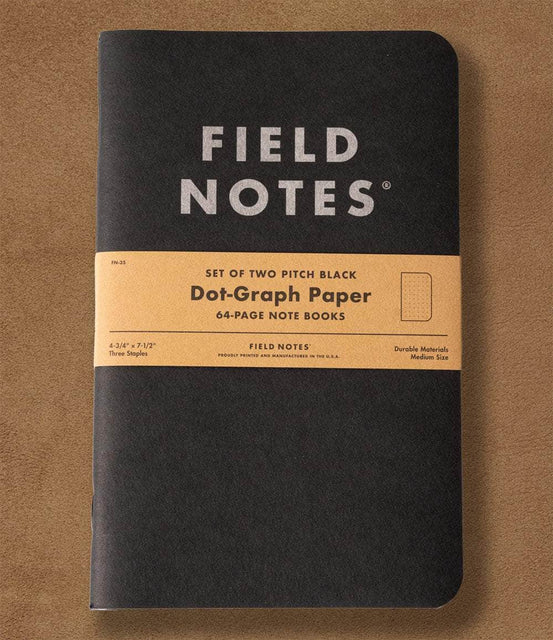 Field Notes EDC Pitch Black Dot Pitch Black Notebooks