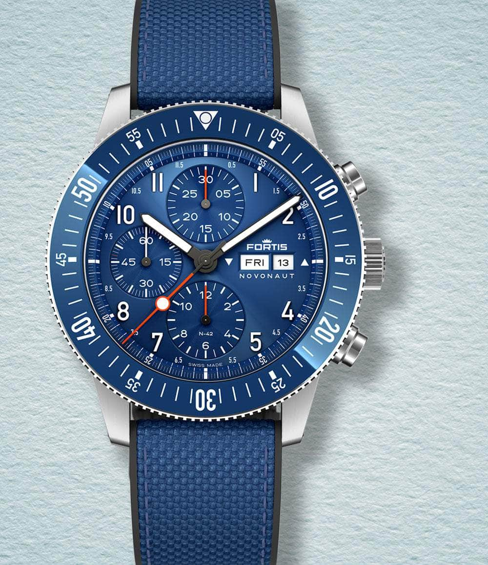 Fortis Watch Cobalt / Hybrid Strap Novonaut