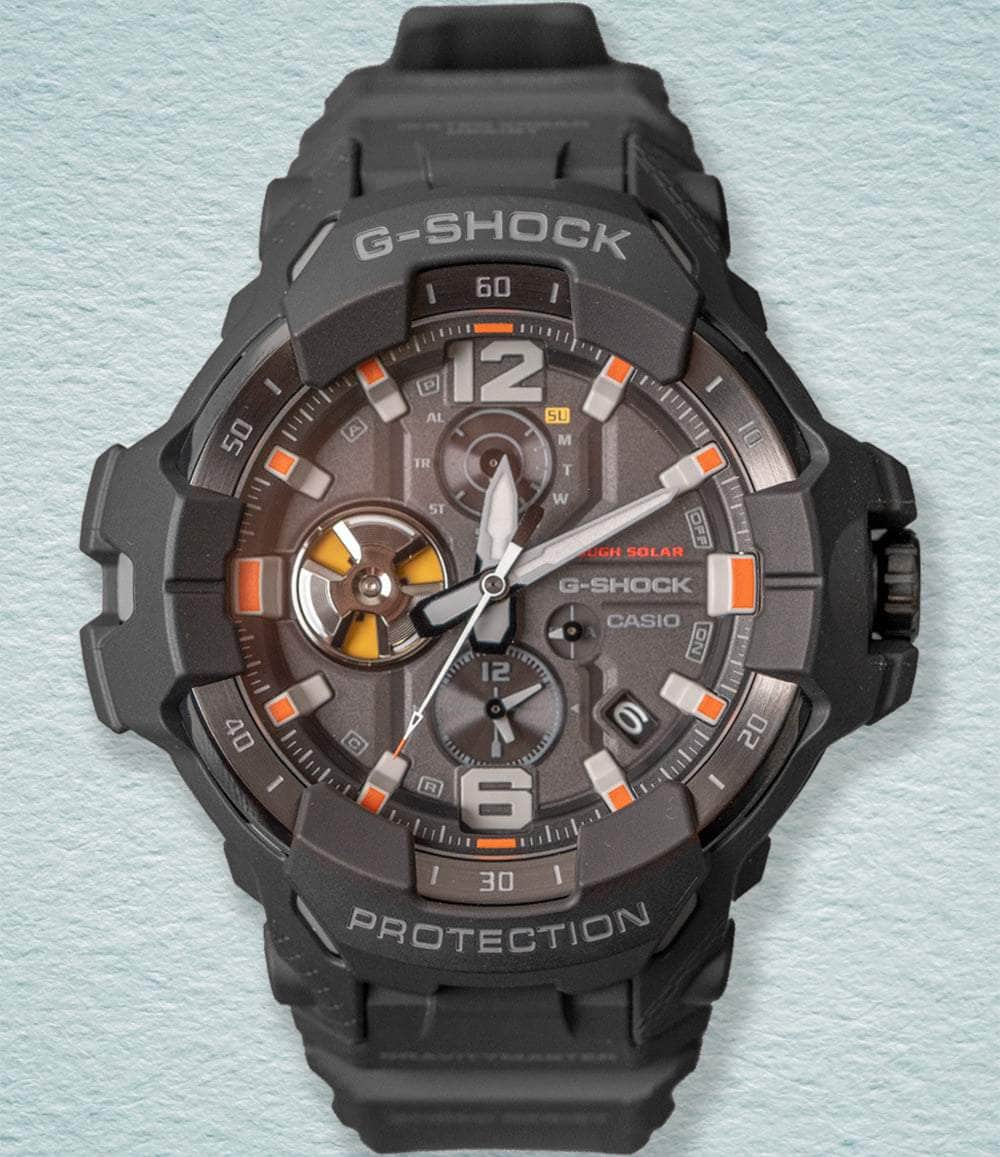 G-Shock Watch Gravitymaster Black and Emergency Colors