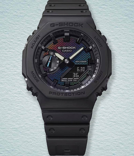 G-Shock Watch GA2100RW-1A Rainbow Brick Wall