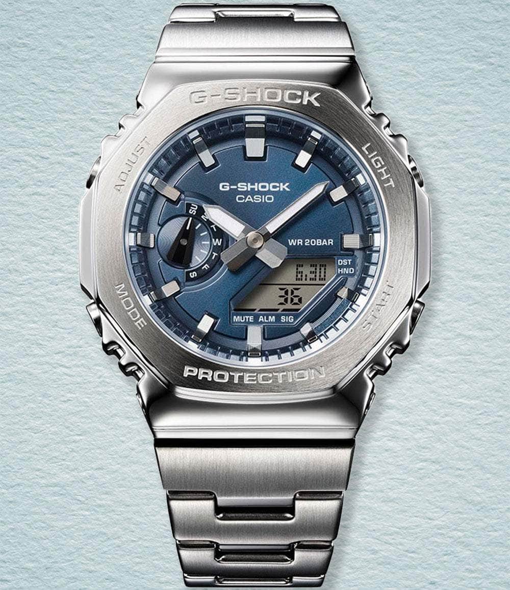 G-Shock Watch Blue Metal Covered GM2110D
