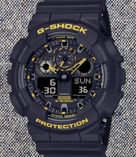 G-Shock Watch GA100CY-1A Caution Yellow