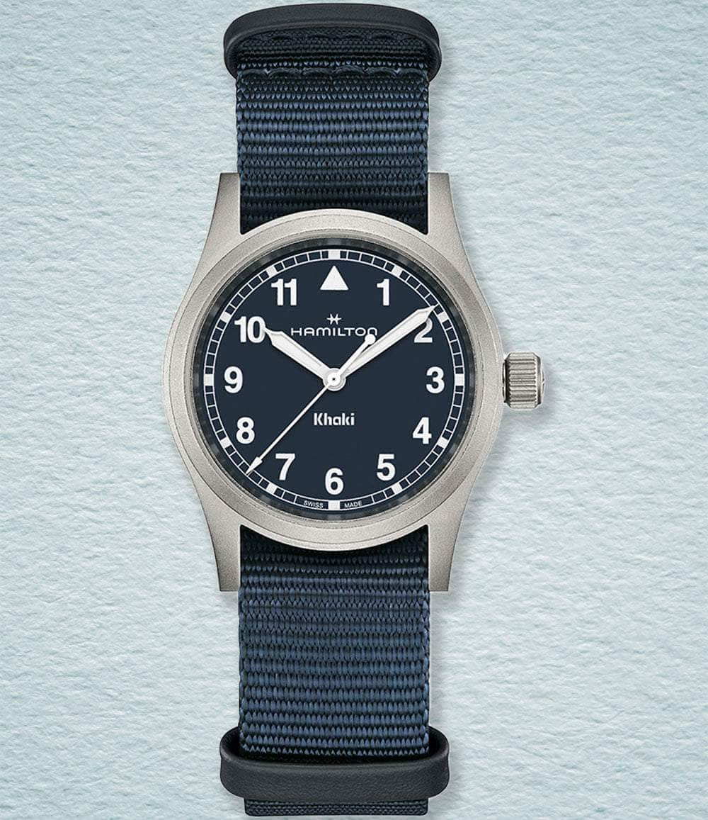 Hamilton Watch Blue Khaki Field Quartz 33mm