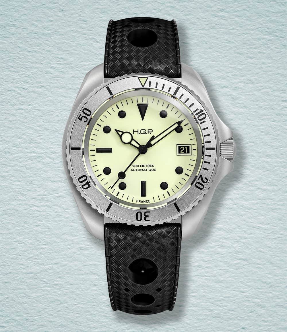 HGP Watch Full Lume Night Diver 200M Automatic Full-Lume