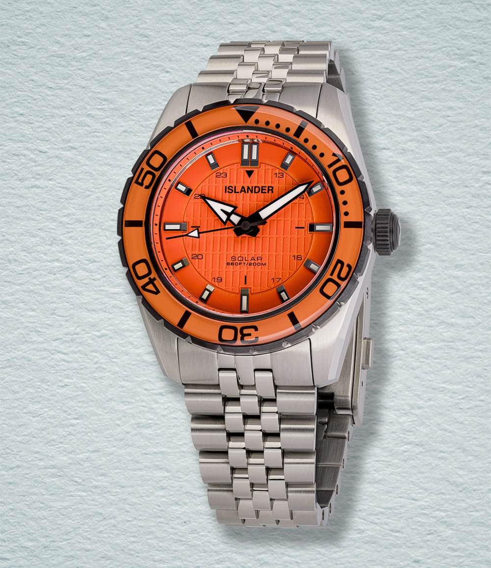Islander Watch Orange Islander Saltaire 38mm Solar Dive Watch