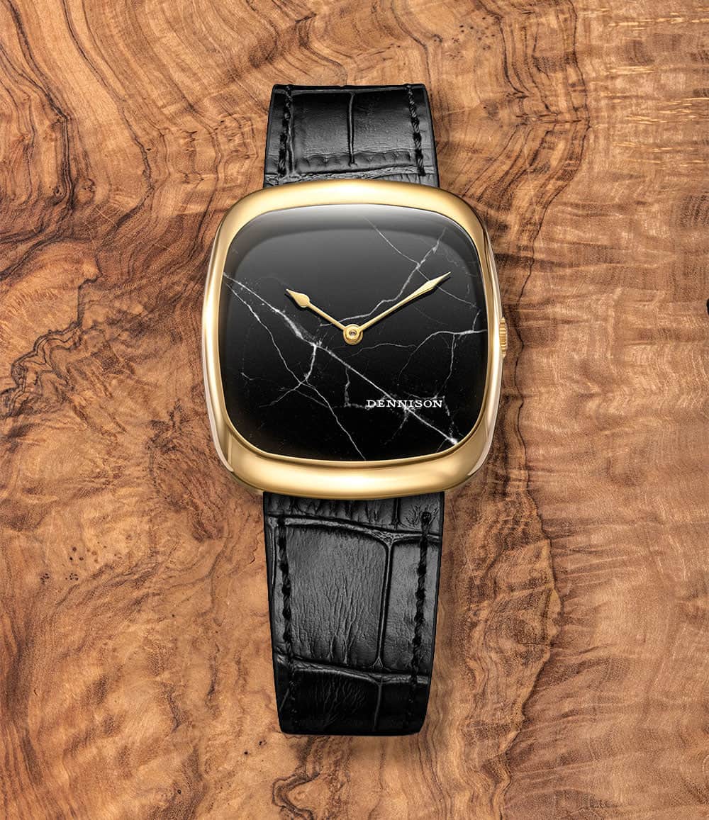 Dennison Watch Black Marble / Gold PVD Dennison ALD Stone Dial Watch Collection