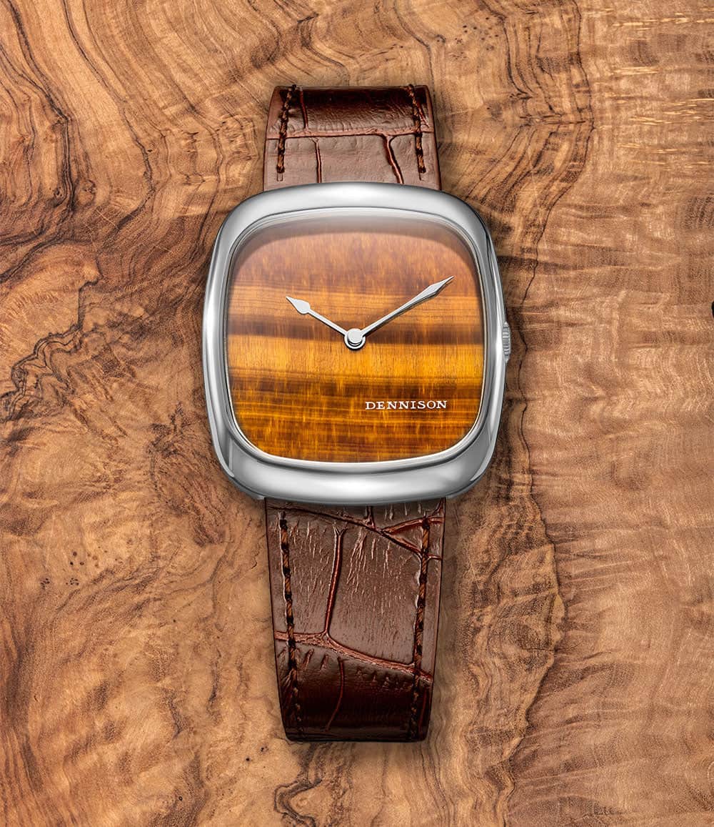 Dennison Watch Natural Stone Tiger Eye / Stainless Steel Dennison ALD Stone Dial Watch Collection