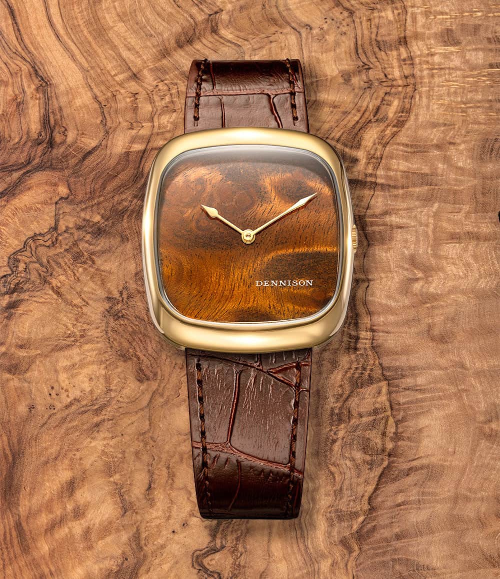 Dennison Watch Natural Wood / Gold PVD Dennison ALD Stone Dial Watch Collection