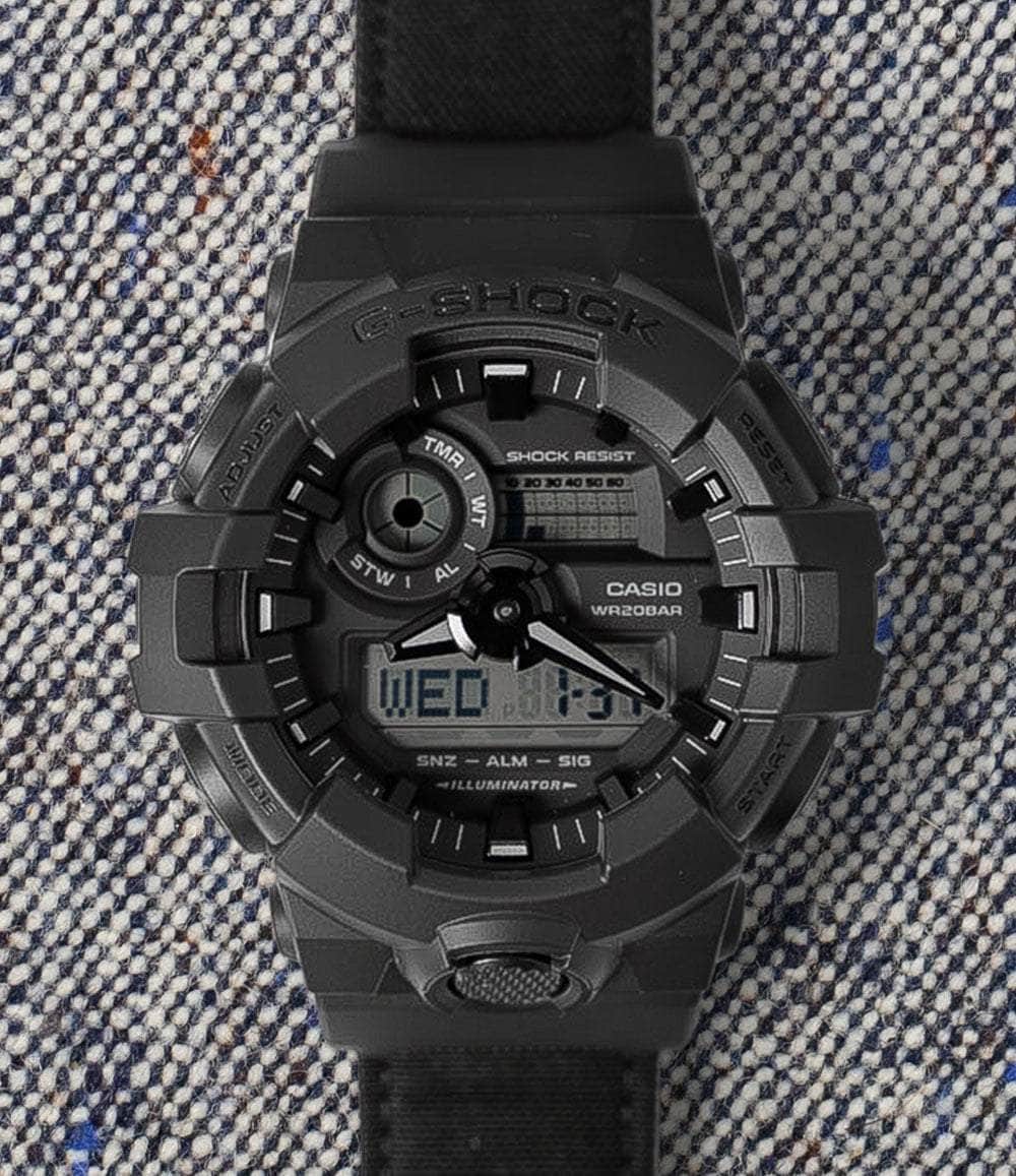 G-Shock Watch GA-700 Series Utility Black Series with CORDURA® Eco Fabric