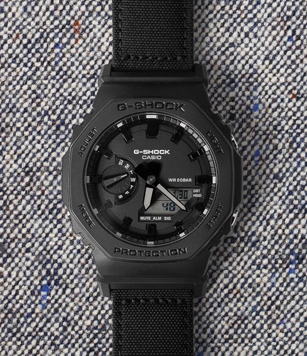 G-Shock Watch 2100 Series Utility Black Series with CORDURA® Eco Fabric