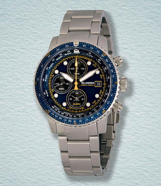 時計 ER Calverton Chronograph Islander Calverton Flight Chronograph Alarm Watch – Windup Watch Shop