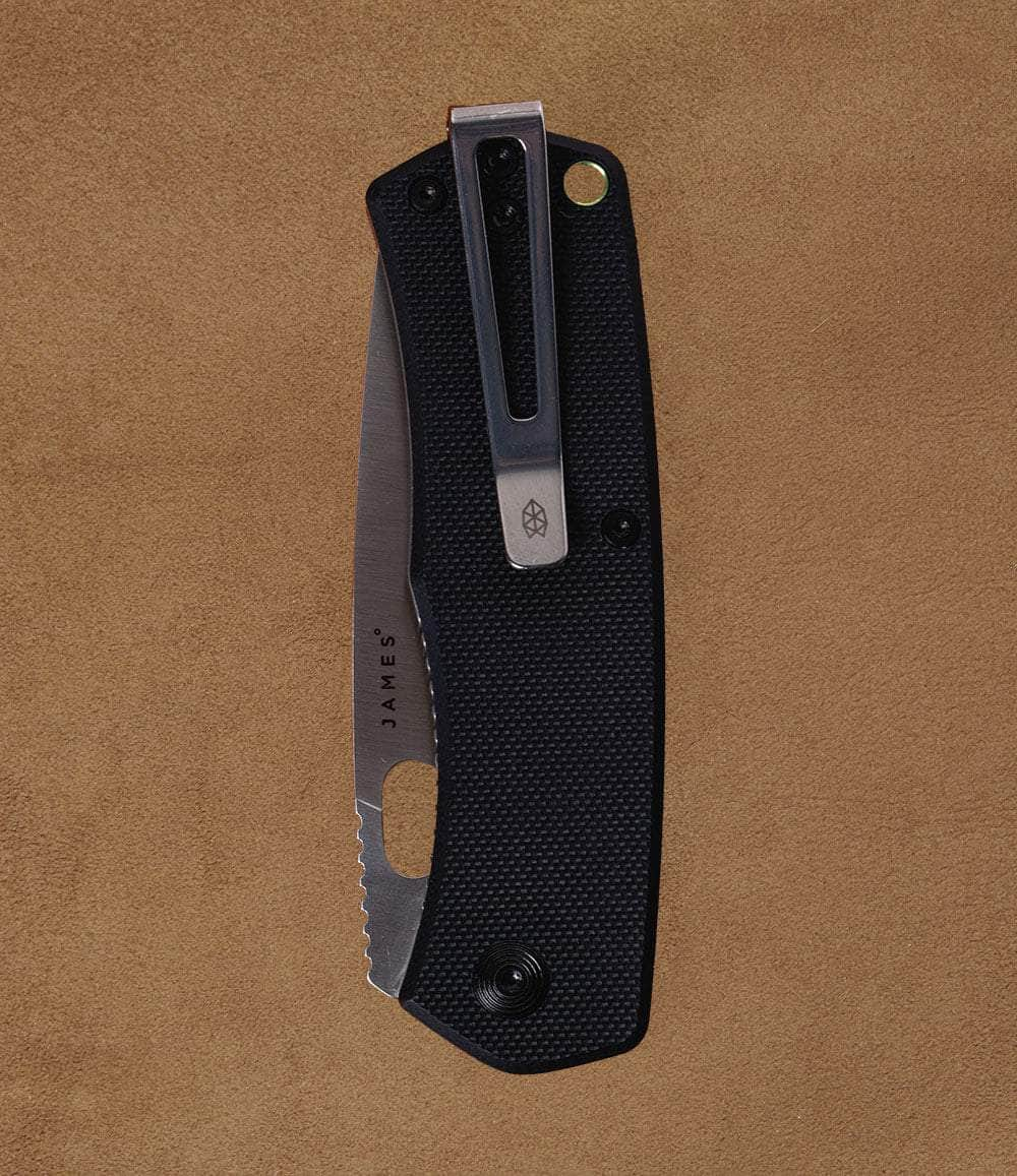 The James Brand EDC Black + Stainless Folsom