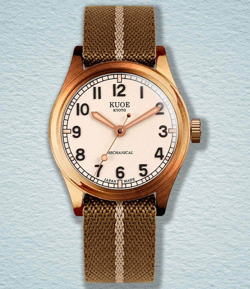 Kuoe Kyoto Watch Bronze / Ivory OLD SMITH 90-002 38mm