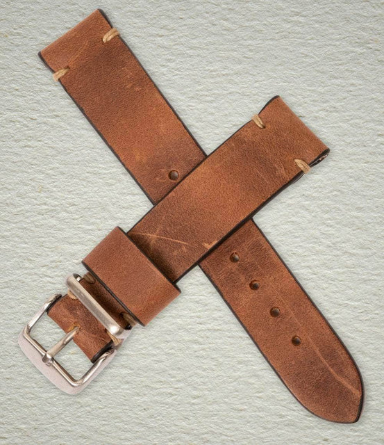 Worn & Wound Strap Whiskey / 18mm / Brushed Model 2 Premium