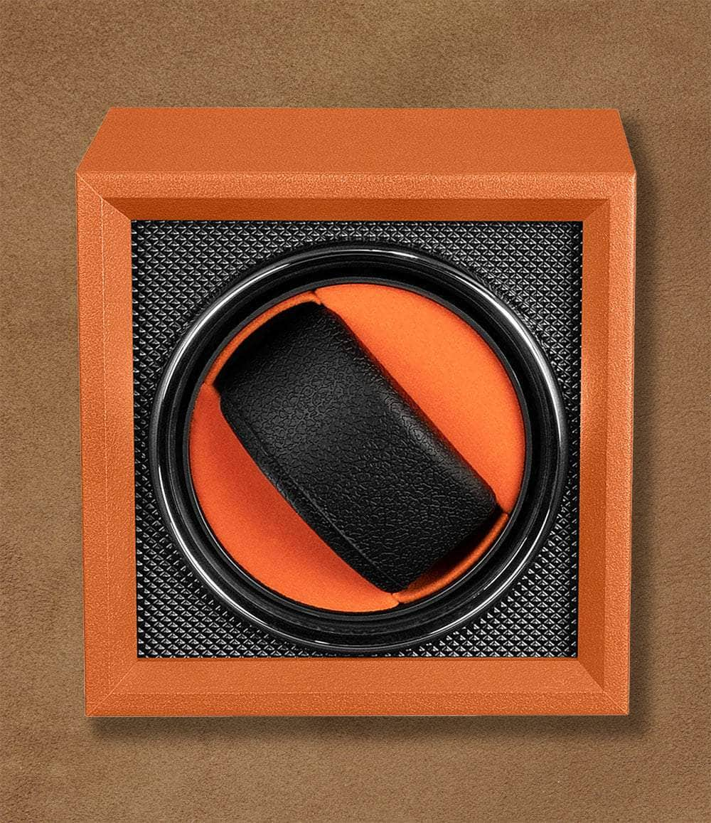 Mainspring London Accessory Retro Orange Guardian Single-Slot Watch Winder